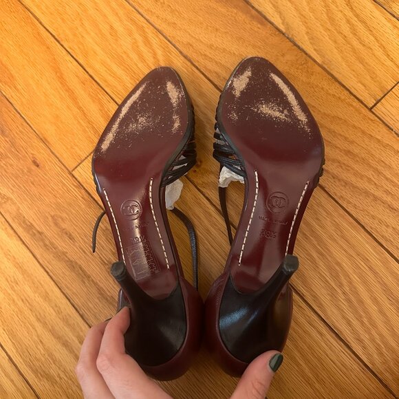 Authentic Chanel Bordeaux Pumps Size 8.5B - Picture 3 of 5